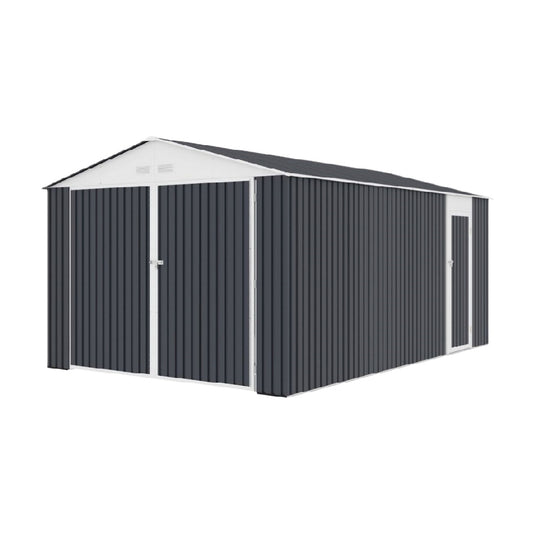 Metal Garden Storage Shed for Outdoor Use - Galvanized Steel - 300 x 200 x 210