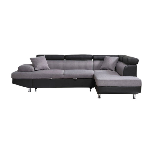 Sectional Sofa for Living Room in Fabric - 230 x 90 x 85
