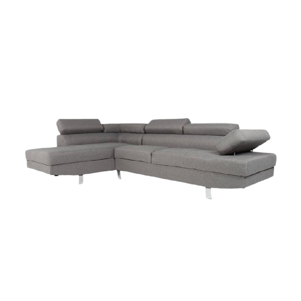 Sofa sectionnel en tissu pour salon ou espace de détente - 240 x 180 x 85